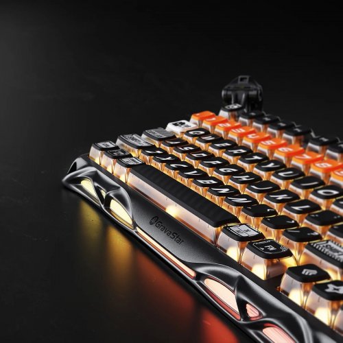 Клавиатура GravaStar Mercury K1 Pro RGB GravaStar x Kailh Speedy Mint Wireless (GSK1PRO_BO_BLK) CyberFlare купить в Украине | Telemart фото