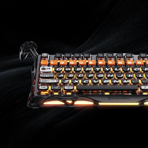 Клавиатура GravaStar Mercury K1 Pro RGB GravaStar x Kailh Speedy Mint Wireless (GSK1PRO_BO_BLK) CyberFlare купить в Украине | Telemart фото