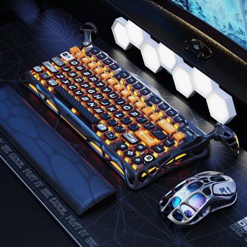 Клавиатура GravaStar Mercury K1 Pro RGB GravaStar x Kailh Speedy Mint Wireless (GSK1PRO_BO_BLK) CyberFlare купить в Украине | Telemart фото