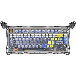 Клавиатура GravaStar Mercury K1 Pro RGB GravaStar x Kailh Speedy Mint Wireless (GSK1PRO_S_CGRY) Interstellar Silver