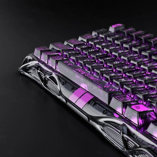 Клавиатура GravaStar Mercury V75 Lite RGB GravaStar Blackcore (GSV75LITE_XTAL_BLK) Transparent Black купить в Украине | Telemart фото