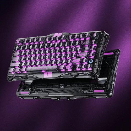 Клавиатура GravaStar Mercury V75 Lite RGB GravaStar Blackcore (GSV75LITE_XTAL_BLK) Transparent Black купить в Украине | Telemart фото