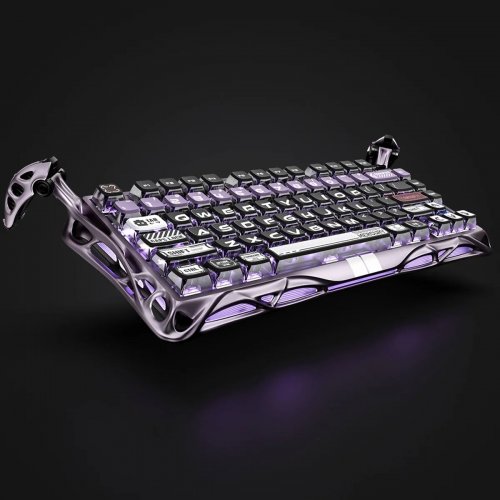 Клавіатура GravaStar Mercury V75 Pro RGB Magnetic Jade Gaming (GSV75PRO_PL) Iron Purple купити в Україні | Telemart фото
