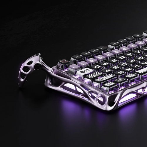 Клавіатура GravaStar Mercury V75 Pro RGB Magnetic Jade Gaming (GSV75PRO_PL) Iron Purple купити в Україні | Telemart фото