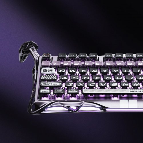 Клавіатура GravaStar Mercury V75 Pro RGB Magnetic Jade Gaming (GSV75PRO_PL) Iron Purple купити в Україні | Telemart фото