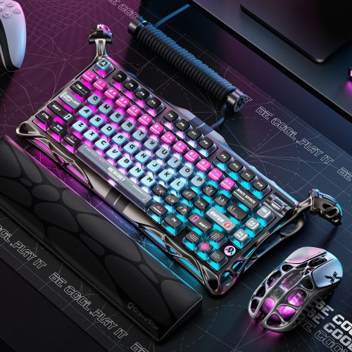 Клавиатура GravaStar Mercury V75 Pro RGB Magnetic Jade Gaming (GSV75PRO_U_RM_EGRY) Cyberpunk купить в Украине | Telemart фото