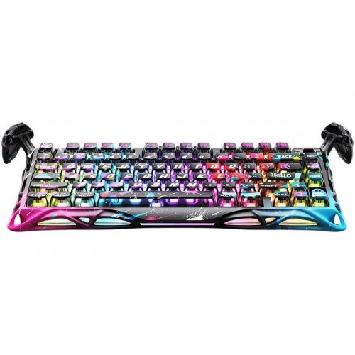 Клавиатура GravaStar Mercury V75 Pro RGB Magnetic Jade Gaming (GSV75PRO_U_CG_BLK) Neon Graffiti купить в Украине | Telemart фото