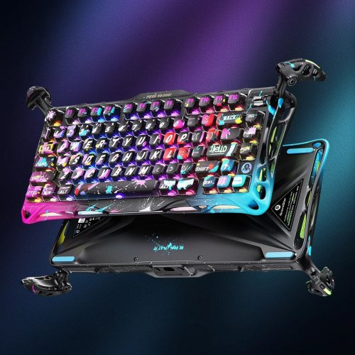 Клавиатура GravaStar Mercury V75 Pro RGB Magnetic Jade Gaming (GSV75PRO_U_CG_BLK) Neon Graffiti купить в Украине | Telemart фото