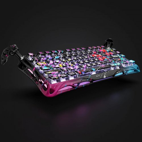 Клавиатура GravaStar Mercury V75 Pro RGB Magnetic Jade Gaming (GSV75PRO_U_CG_BLK) Neon Graffiti купить в Украине | Telemart фото