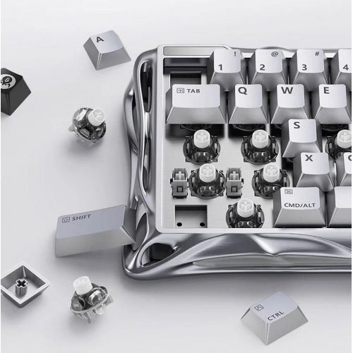 Клавиатура GravaStar Mercury V60 Pro RGB UFO Magnetic Gaming (GSV60PRO_XTAL_SLV) Chrome Silver купить в Украине | Telemart фото