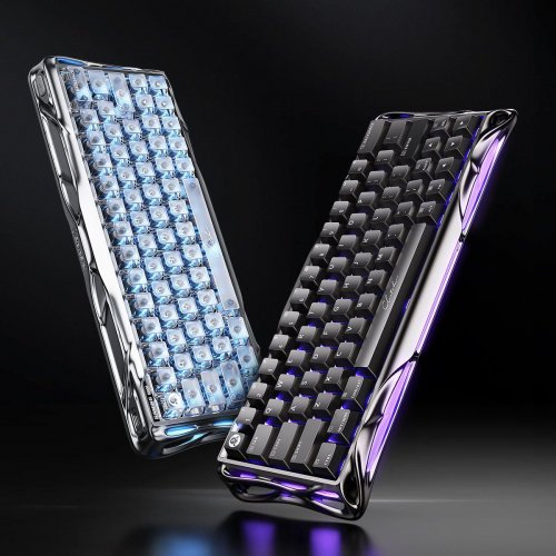 Клавиатура GravaStar Mercury V60 Pro RGB UFO Magnetic Gaming (GSV60PRO_XTAL_SLV) Chrome Silver купить в Украине | Telemart фото