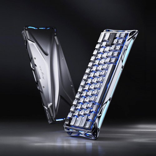 Клавиатура GravaStar Mercury V60 Pro RGB UFO Magnetic Gaming (GSV60PRO_XTAL_SLV) Chrome Silver купить в Украине | Telemart фото
