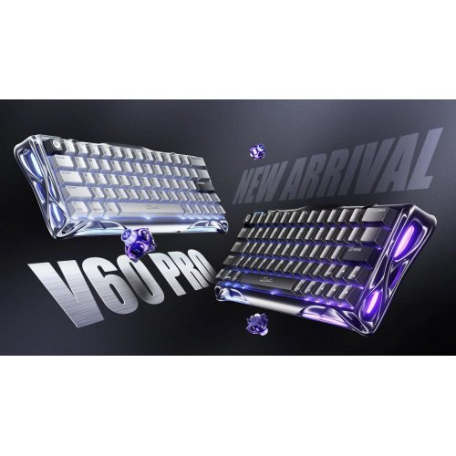 Клавиатура GravaStar Mercury V60 Pro RGB UFO Magnetic Gaming (GSV60PRO_XTAL_BLK) GunMetal купить в Украине | Telemart фото