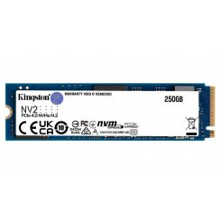 Ssd-диск Kingston NV2 3D NAND 250GB M.2 (2280 PCI-E) NVMe x4 (SNV2S/250G) (Восстановлено продавцом, 906227)