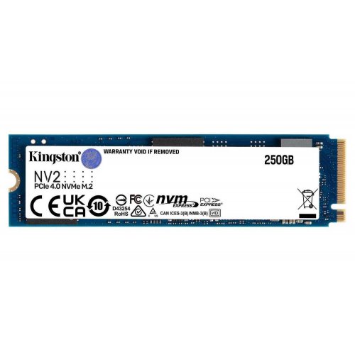 Ssd-диск Kingston NV2 3D NAND 250GB M.2 (2280 PCI-E) NVMe x4 (SNV2S/250G) (Відновлено продавцем, 906227) купити в Україні | Telemart фото