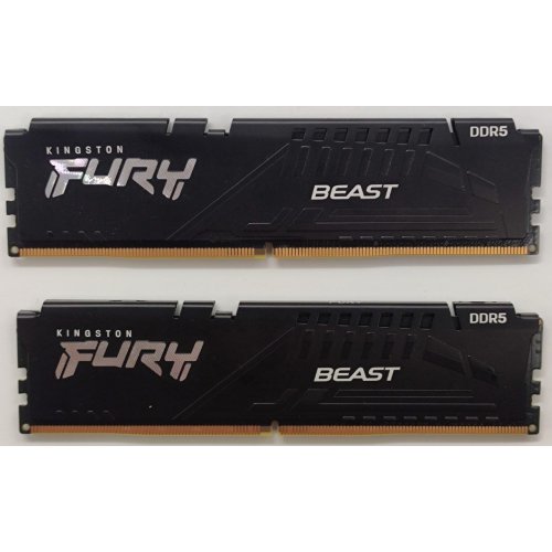 Озп Kingston DDR5 32GB (2x16GB) 6000Mhz FURY Beast Black (KF560C40BBK2-32) (Відновлено продавцем, 906229) купити в Україні | Telemart фото