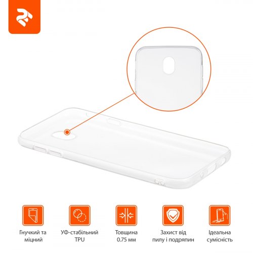 Чехол 2E для Samsung Galaxy J7 2017 TPU Case (2E-G-J7-17-MCTTR) Transparent купить в Украине | Telemart фото