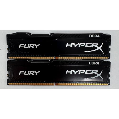 Озу HyperX DDR4 16GB (2x8GB) 2666Mhz FURY Black (HX426C16FB2K2/16) (Восстановлено продавцом, 906585) купить в Украине | Telemart фото