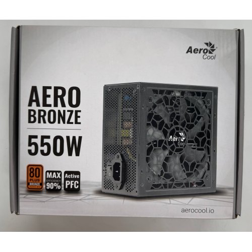 Блок живлення Aerocool Aero Bronze 550W (AERO BRONZE 550W) (Відновлено продавцем, 906598) купити в Україні | Telemart фото