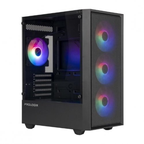 Корпус Prologix E107 Tempered Glass без БЖ Black (Відновлено продавцем, 906605) купити в Україні | Telemart фото