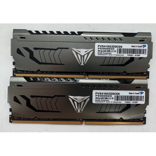 Озу Patriot DDR4 16GB (2x8GB) 3200Mhz Viper Steel (PVS416G320C6K) (Восстановлено продавцом, 906772) купить в Украине | Telemart фото