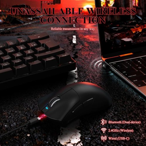 Уценка мышка Attack Shark V3 Pro Wireless (AS-6972792472577-B) Black (Повреждена упаковка, 906810) купить в Украине | Telemart фото