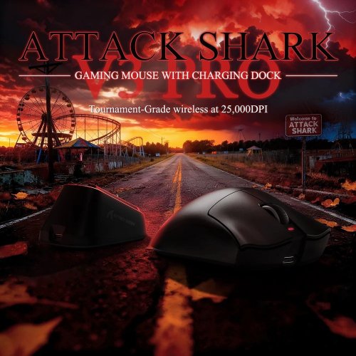 Уценка мышка Attack Shark V3 Pro Wireless (AS-6972792472577-B) Black (Повреждена упаковка, 906810) купить в Украине | Telemart фото