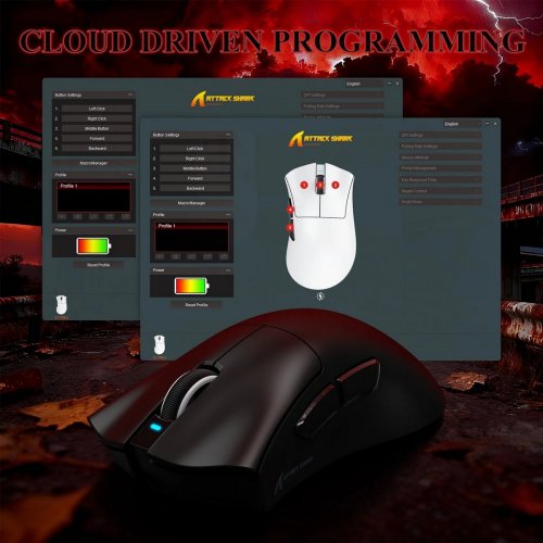Уценка мышка Attack Shark V3 Pro Wireless (AS-6972792472577-B) Black (Повреждена упаковка, 906810) купить в Украине | Telemart фото
