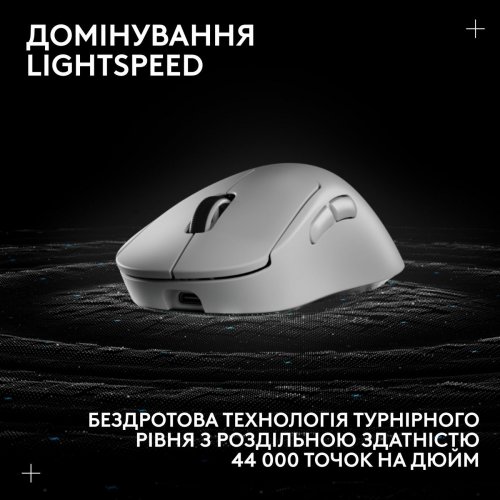 Уцінка миша Logitech G Pro X Superlight 2 Dex Lightspeed Wireless (910-007365) White (Розкрита упаковка, 906813) купити в Україні | Telemart фото