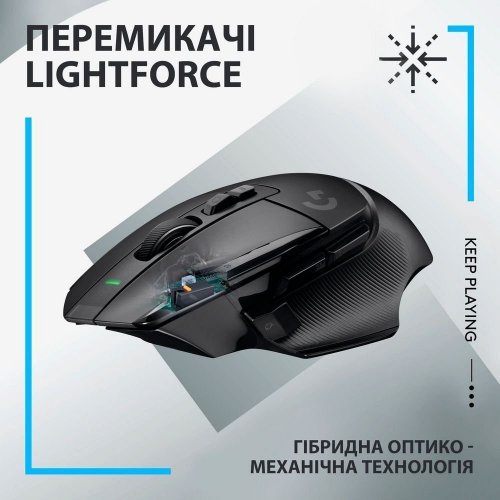 Уцінка миша Logitech G502 X Lightspeed Wireless (910-006180) Black (Розкрита упаковка, 907085) купити в Україні | Telemart фото
