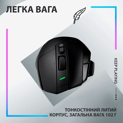 Уцінка миша Logitech G502 X Lightspeed Wireless (910-006180) Black (Розкрита упаковка, 907085) купити в Україні | Telemart фото