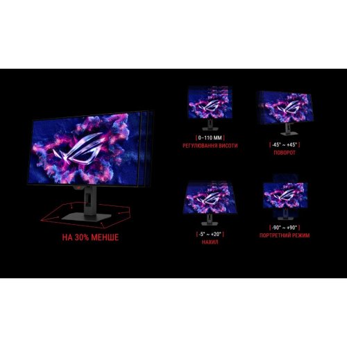 Уцінка монітор Asus 26.5" ROG Strix XG27AQDMGR (90LM0CC0-B01171) Black (Розкрита упаковка, 907093) купити в Україні | Telemart фото