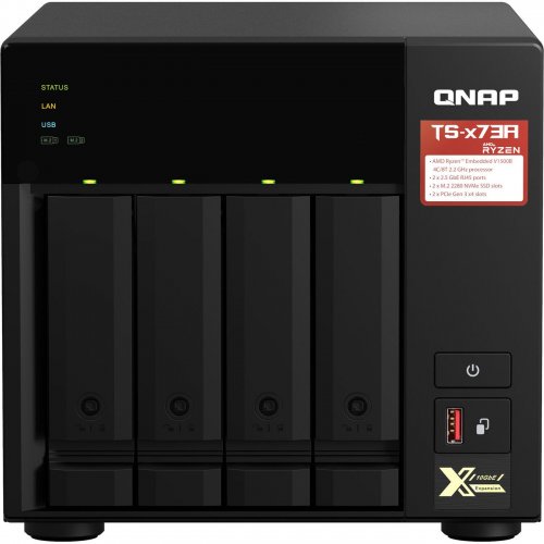 Мережеве сховище QNAP TS-473A-8G купити в Україні | Telemart фото