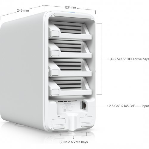 Мережеве сховище Ubiquiti Unas 4 (UNAS-4-W) White купити в Україні | Telemart фото