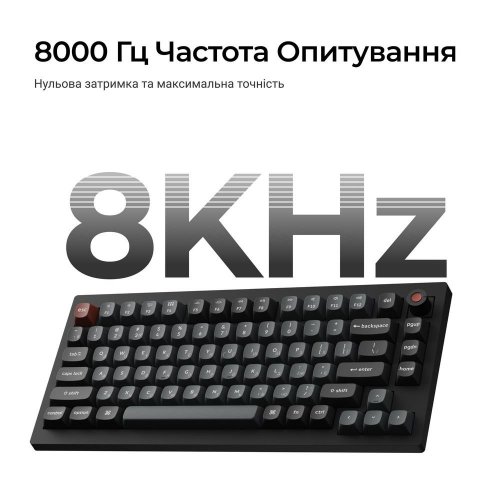 Уцінка клавіатура Keychron V1 8K Keychron Super Red Switch (V1W-D1-UA) Black (Розкрита упаковка, 907138) купити в Україні | Telemart фото