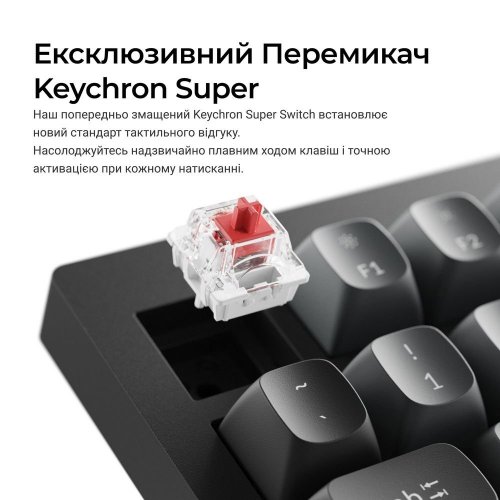 Уцінка клавіатура Keychron V1 8K Keychron Super Red Switch (V1W-D1-UA) Black (Розкрита упаковка, 907138) купити в Україні | Telemart фото
