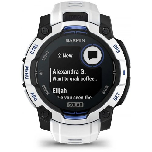 Розумний годинник Garmin Instinct 3 45mm Solar (010-02934-03) Whitestone купити в Україні | Telemart фото