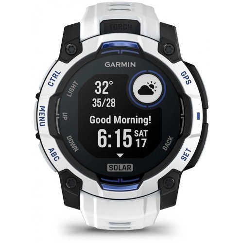 Розумний годинник Garmin Instinct 3 45mm Solar (010-02934-03) Whitestone купити в Україні | Telemart фото