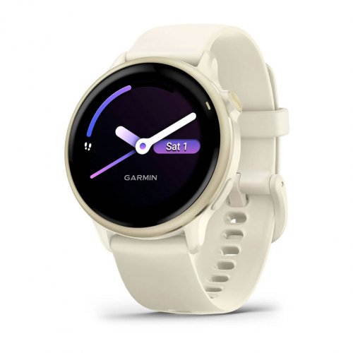 Умные часы Garmin Vivoactive 6 (010-02985-41) Lunar Gold/Bone купить в Украине | Telemart фото