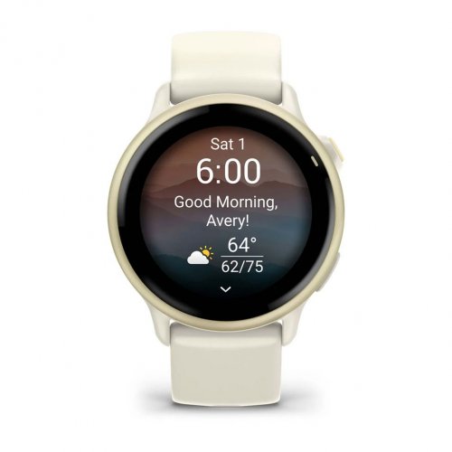 Умные часы Garmin Vivoactive 6 (010-02985-41) Lunar Gold/Bone купить в Украине | Telemart фото