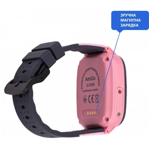 Детские смарт-часы AmiGo GO008 MILKY GPS WIFI Pink купить в Украине | Telemart фото