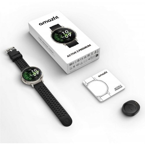 Розумний годинник Amazfit Active 3 Premium (W2559GL1N) Silver купити в Україні | Telemart фото