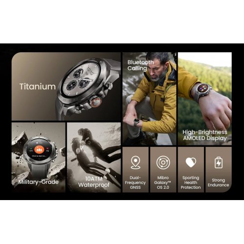 Умные часы Mibro GS Explorer S (XPAW023TS) Titanium купить в Украине | Telemart фото
