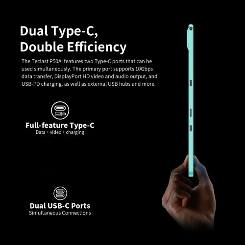 Планшет Teclast P50AI 6/128GB Turquoise купити в Україні | Telemart фото