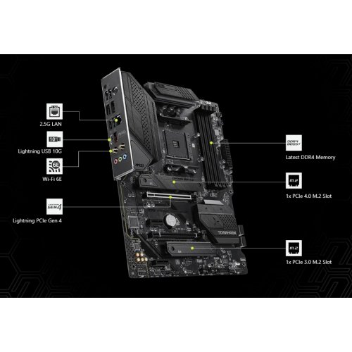 Материнська плата MSI MAG B550 TOMAHAWK WIFI (sAM4, AMD B550) купити в Україні | Telemart фото