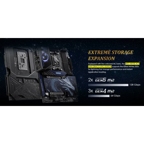 Материнська плата MSI MEG X870E ACE MAX DRACO EPIC EDITION (sAM5, AMD X870E) купити в Україні | Telemart фото