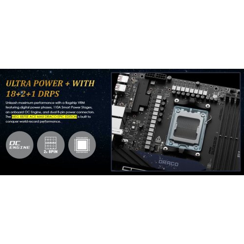 Материнська плата MSI MEG X870E ACE MAX DRACO EPIC EDITION (sAM5, AMD X870E) купити в Україні | Telemart фото
