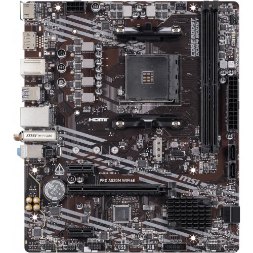 Материнская плата MSI PRO A520M WIFI6E (sAM4, AMD A520) купить в Украине | Telemart фото