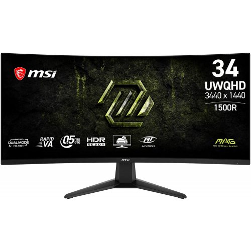 Монітор MSI 34" MAG 346CQDF E20 Black купити в Україні | Telemart фото