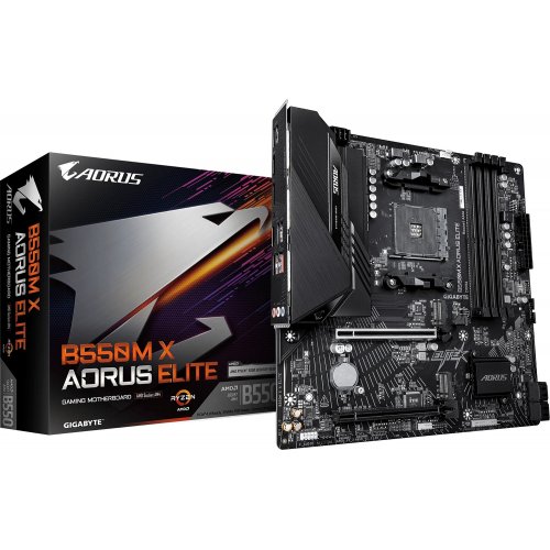 Материнська плата Gigabyte B550M X AORUS ELITE (sAM4, AMD B550) купити в Україні | Telemart фото